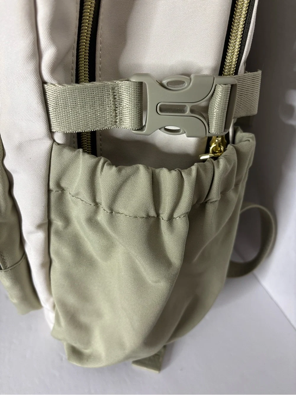 Lovevook Cream & Olive Green Backpack